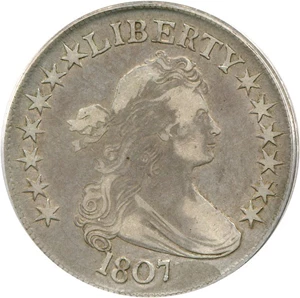 image for: 1807 50c Draped Bust PCGS VF25