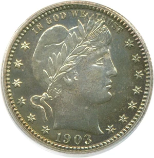 image for: 1903 25c PCGS Proof 63