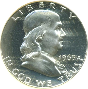 image for: 1963 50c NGC Proof 68 Cameo