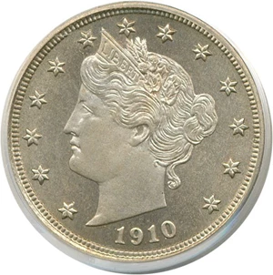 image for: 1910 5c PCGS/CAC Proof 67