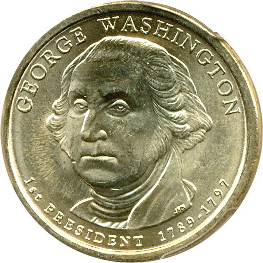image for: Error: 2007-P $1 Washington - Missing Edge Lettering PCGS MS64 