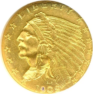 image for: 1909 $2 1/2 NGC MS61