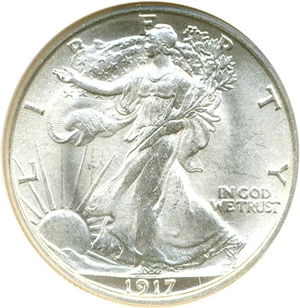 image for: 1917 50c NGC MS65