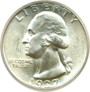 image for: 1937-S 25c PCGS MS64