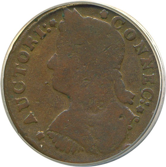 image for: 1787 Connecticut Mailed Bust Left PCGS F15 BN