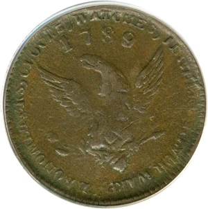 image for: 1789 Token Mott, Thick Pl Edge PCGS AU58