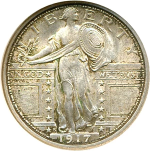 image for: 1917-S 25c Ty.1 NGC MS62