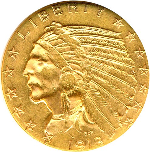 image for: 1913-S $5  NGC AU58