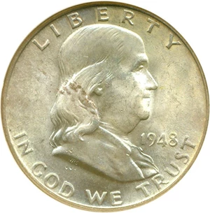 image for: 1948 50c NGC MS65 FBL