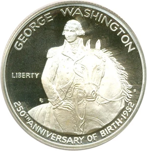 image for: 1982-S 50c Washington PCGS Proof 69 DCameo **Autgraphed by Donna Pope, 33rd Mint Director**