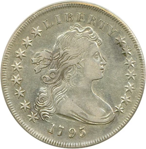 image for: 1795 $1 Draped Bust PCGS/CAC VF25