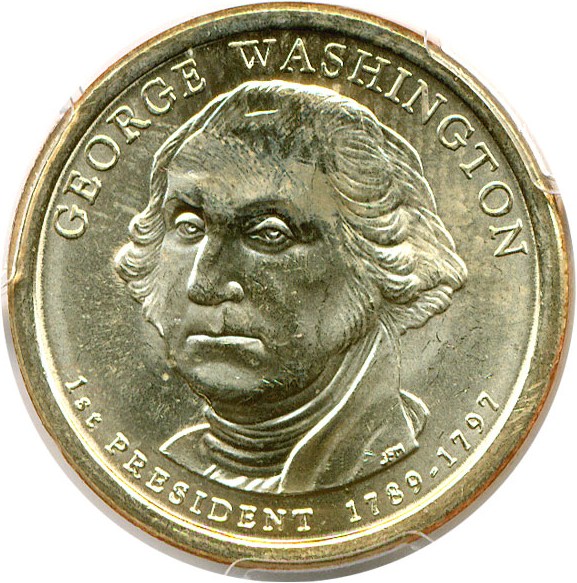 image for: Error: 2007-P $1 Washington - Missing Edge Lettering PCGS MS64 