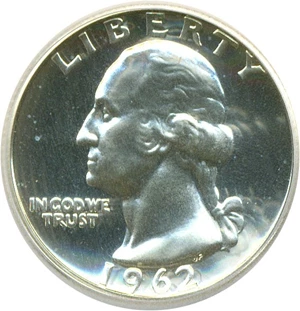 image for: 1962 25c ICG Proof 69 Cameo