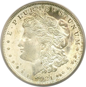 image for: 1921 $1 Morgan PCGS MS65