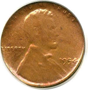 image for: 1954 1c PCGS MS63 RB - Struck Thru Late Die Cap