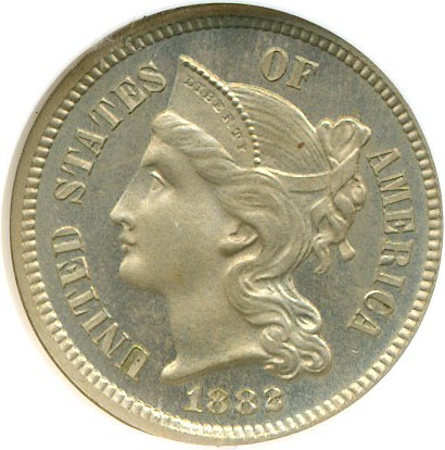 image for: 1882 3cN  NGC Proof 65
