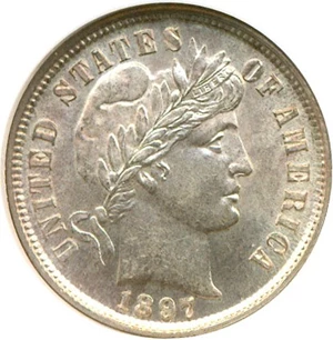image for: 1897 10c NGC MS62