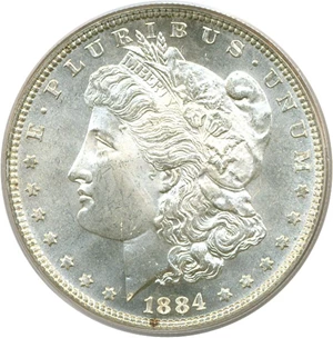 image for: 1884 $1 PCGS MS65