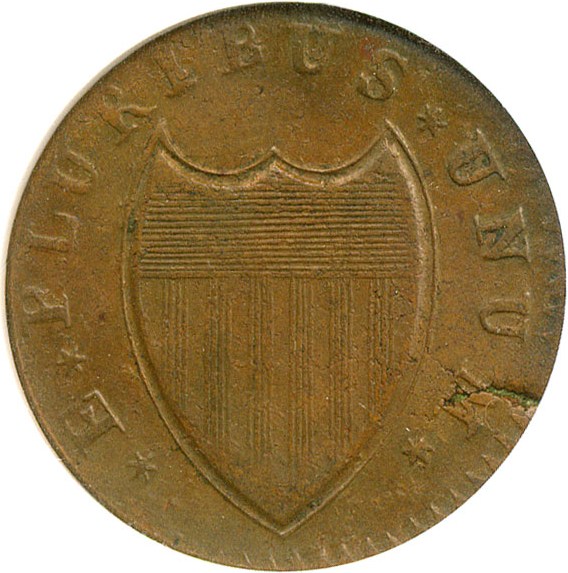 image for: 1787 New Jersey Shield Outlined NGC AU53 BN