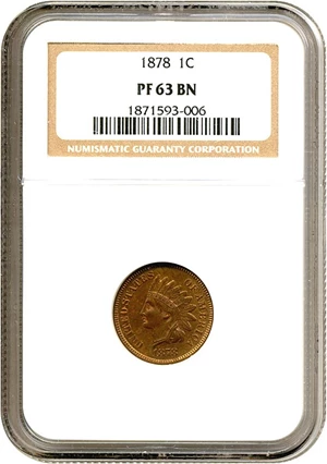 image for: 1878 1c NGC Proof 63 BN