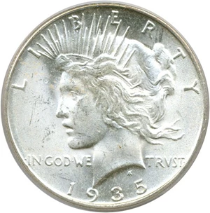 image for: 1935-S $1 PCGS MS64