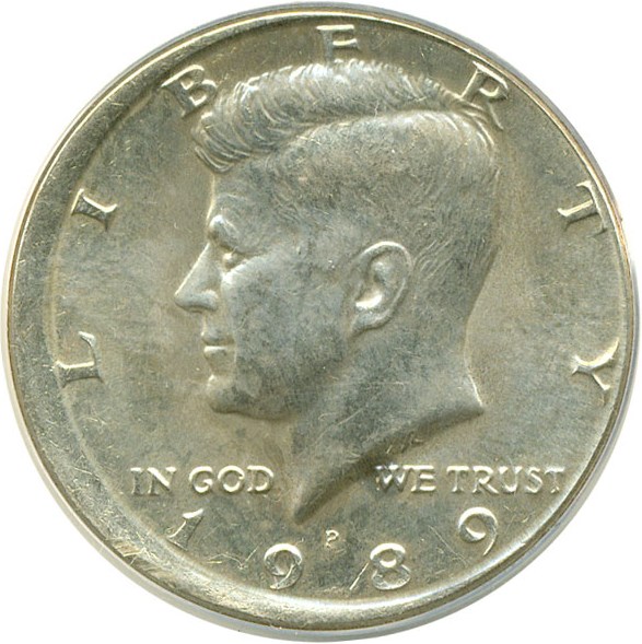 image for: 1989-P 50c  ANACS MS64 - Broadstruck