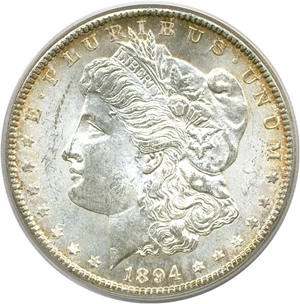 image for: 1894-S $1 PCGS MS64