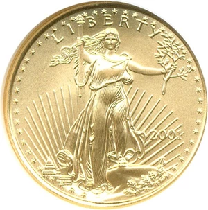 image for: 2001 $10 Gold Eagle NGC MS69