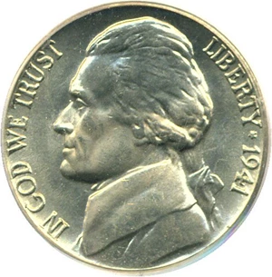 image for: 1941 5c PCGS MS66 ex: Omaha Bank Hoard