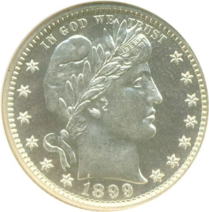 image for: 1899 25c NGC Proof 65