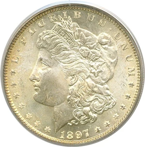 image for: 1897 $1 PCGS MS65