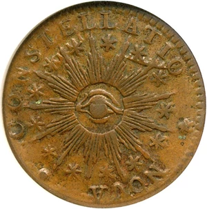 image for: 1783 C Nova Pointed Rays, Lg US NGC XF45 BN