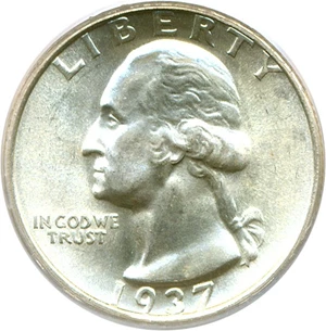image for: 1937-S 25c PCGS MS65