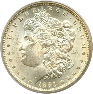 image for: 1891-CC $1 PCGS MS64