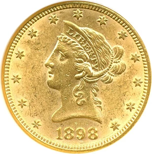 image for: 1898 $10 NGC MS60