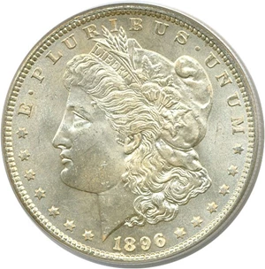 image for: 1896 $1 PCGS MS65