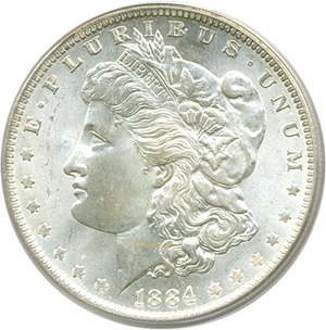image for: 1884-O $1 PCGS MS65