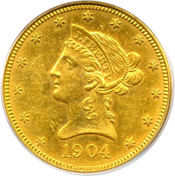image for: 1904 $10  PCGS MS60