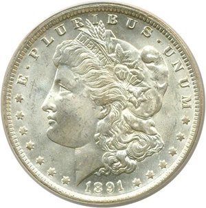 image for: 1891-O $1 PCGS MS64