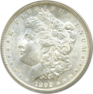 image for: 1892 $1 PCGS MS63
