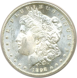 image for: 1892-CC $1 PCGS MS63