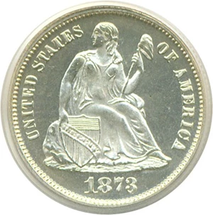 image for: 1873 10c PCGS Proof 64