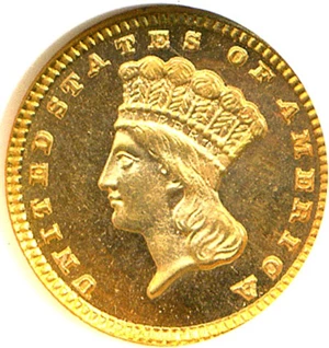 image for: 1882 Gold $1 ANACS Proof 65 DCameo