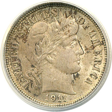 image for: 1911 10c  ANACS MS64 