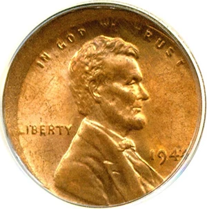 image for: 1944 1c ANACS MS64 RB - Off-Center