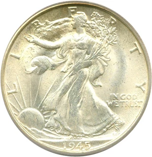 image for: 1945-S 50c PCGS MS65