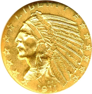 image for: 1911 $5 NGC AU58