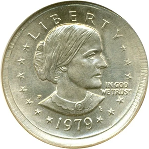 image for: 1979-P SBA$ ANACS MS64 - Dbl Strk Broadstruck
