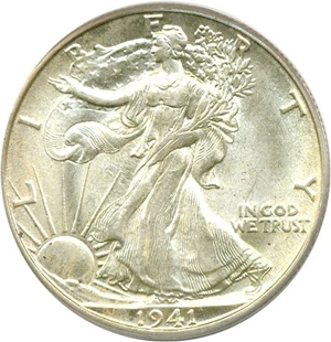 image for: 1941-D 50c PCGS AU58