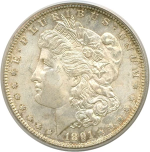 image for: 1891-S $1 PCGS MS65